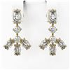 Image 2 : 3.5 ctw Marquise Diamond Designer Earrings 18K Yellow Gold - REF-534H2R