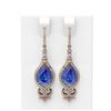 Image 1 : 7.43 ctw Tanzanite & Diamond Earrings 18K Rose Gold - REF-343W6H