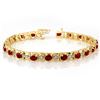 Image 1 : 6.09 ctw Ruby & Diamond Bracelet 10k Yellow Gold - REF-94H5R