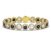 Image 1 : 15.47 ctw Black & Diamond Micro Pave Bracelet 18K Yellow Gold - REF-1171X4A