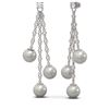 Image 2 : 1.21 ctw Diamond & Pearl Earrings 18K White Gold - REF-198R9K