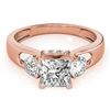 Image 1 : 1.6 ctw VS/SI Princess Cut Diamond 3 Stone Ring 18k Rose Gold - REF-350K2Y