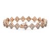 Image 2 : 8.46 ctw Princess Cut Diamond Micro Pave Bracelet 18K Rose Gold - REF-703H2R