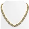 Image 1 : 21.21 ctw Opal & Diamond Micro Pave Halo Necklace 10k Yellow Gold - REF-581H8R