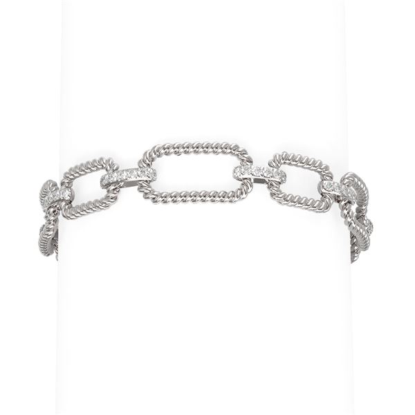 2.07 ctw Diamond Bracelet 18K White Gold - REF-317G3W