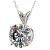 Image 2 : 2 ctw Certified Quality Diamond Solitaire Necklace 10k White Gold - REF-449H5R
