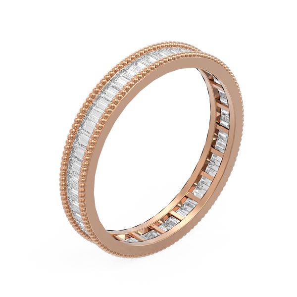 2.5 ctw Baguette Diamond Women's Ring 18K Rose Gold - REF-220K8Y