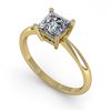 Image 2 : 1.01 ctw Princess Cut VS/SI Diamond Engagment Ring 18k Yellow Gold - REF-233N2F