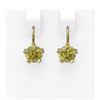 Image 1 : 2.32 ctw Fancy Yellow Diamond Earrings 18K Yellow Gold - REF-486H5R