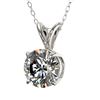 Image 2 : 1 ctw Certified Quality Diamond Solitaire Necklace 10k White Gold - REF-141M3G