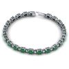 Image 2 : 30.8 ctw Emerald & VS/SI Diamond Eternity Bracelet 10k White Gold - REF-245H5R