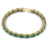 Image 2 : 30.8 ctw Emerald & VS/SI Diamond Eternity Bracelet 10k Yellow Gold - REF-245K5Y