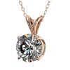 Image 2 : 1.26 ctw Certified Quality Diamond Necklace 10k Rose Gold - REF-188M2G