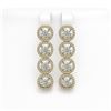 Image 1 : 6.14 ctw Diamond Micro Pave Earrings 18K Yellow Gold - REF-727F4M
