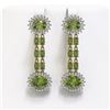 Image 1 : 11.78 ctw Tourmaline & Diamond Earrings 14K Yellow Gold - REF-236F4M