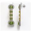 Image 2 : 11.78 ctw Tourmaline & Diamond Earrings 14K Yellow Gold - REF-236F4M