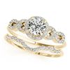 Image 1 : 1.43 ctw Certified VS/SI Diamond 2pc Wedding Set 14k Yellow Gold - REF-279M3G