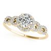 Image 2 : 1.43 ctw Certified VS/SI Diamond 2pc Wedding Set 14k Yellow Gold - REF-279M3G