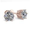 Image 1 : 2.0 ctw Certified VS/SI Diamond Stud Earrings 18k Rose Gold - REF-539W4H