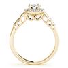 Image 2 : 1.3 ctw Certified VS/SI Diamond Halo Ring 18k Yellow Gold - REF-164H6R