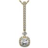 Image 1 : 1.3 ctw Cushion Cut Diamond Designer Necklace 18K Yellow Gold - REF-156M8G