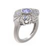 Image 1 : 2.32 ctw Tanzanite & Diamond Ring 18K White Gold - REF-178X5A