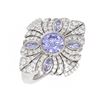 Image 3 : 2.32 ctw Tanzanite & Diamond Ring 18K White Gold - REF-178X5A