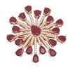 Image 3 : 11.74 ctw Ruby & Diamond Ring 18K Rose Gold - REF-432N8F