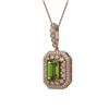 Image 1 : 6.7 ctw Tourmaline & Diamond Victorian Necklace 14K Rose Gold - REF-254N5F