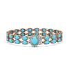 Image 1 : 21.22 ctw Turquoise & Diamond Bracelet 14K Rose Gold - REF-218G2W