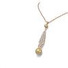 Image 2 : 1.6 ctw Diamond & Pearl Necklace 18K Rose Gold - REF-160Y2X