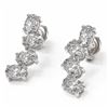 Image 1 : 4 ctw Oval Diamond Designer Earrings 18K White Gold - REF-596R2K