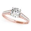 Image 2 : 1.1 ctw Certified VS/SI Diamond Ring 18k Rose Gold - REF-138M3G