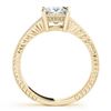 Image 2 : 1.5 ctw Certified VS/SI Princess Diamond Antique Ring 18k Yellow Gold - REF-423H5R