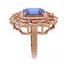 Image 2 : 5.5 ctw Tanzanite & Diamond Ring 18K Rose Gold - REF-325M5G