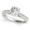 Image 2 : 1.07 ctw Certified VS/SI Diamond 2pc Wedding Set 14k White Gold - REF-147A8N