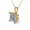 Image 2 : 0.50 ctw VS/SI Princess Diamond Designer Necklace 18k Yellow Gold - REF-70A2N