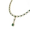 Image 2 : 28.04 ctw Emerald & Diamond Necklace 18K Yellow Gold - REF-890M9G