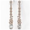 Image 2 : 2.5 ctw Oval Cut Diamond Designer Earrings 18K Rose Gold - REF-351G9W