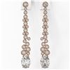 Image 2 : 2.5 ctw Oval Cut Diamond Designer Earrings 18K Rose Gold - REF-351G9W