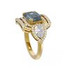 Image 2 : 6.81 ctw Blue Topaz & Diamond Ring 18K Yellow Gold - REF-451H6R