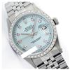 Image 1 : Rolex Men's Stainless Steel, QuickSet, Diamond Dial & Diamond Bezel - REF-521Y7X