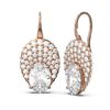 Image 2 : 2.86 ctw Oval Diamond Earrings 18K Rose Gold - REF-430Y8X