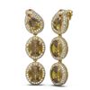 Image 2 : 16.4 ctw Canary Citrine & Diamond Earrings 18K Yellow Gold - REF-413Y3X