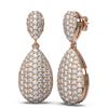 Image 2 : 4.55 ctw Diamond Earrings 18K Rose Gold - REF-330M5G