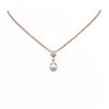Image 1 : 1.59 ctw Oval Diamond Necklace 18K Rose Gold - REF-378F2M