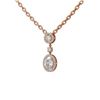 Image 3 : 1.59 ctw Oval Diamond Necklace 18K Rose Gold - REF-378F2M