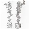 Image 3 : 4 ctw Diamond Designer Earrings 18K White Gold - REF-814K5Y