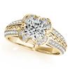 Image 2 : 2.41 ctw Certified VS/SI Diamond 2pc Wedding Set Halo 14k Yellow Gold - REF-545M2G