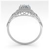 Image 3 : 0.50 ctw VS/SI Princess Diamond Engagment Ring Art Deco 18k White Gold - REF-113A8N